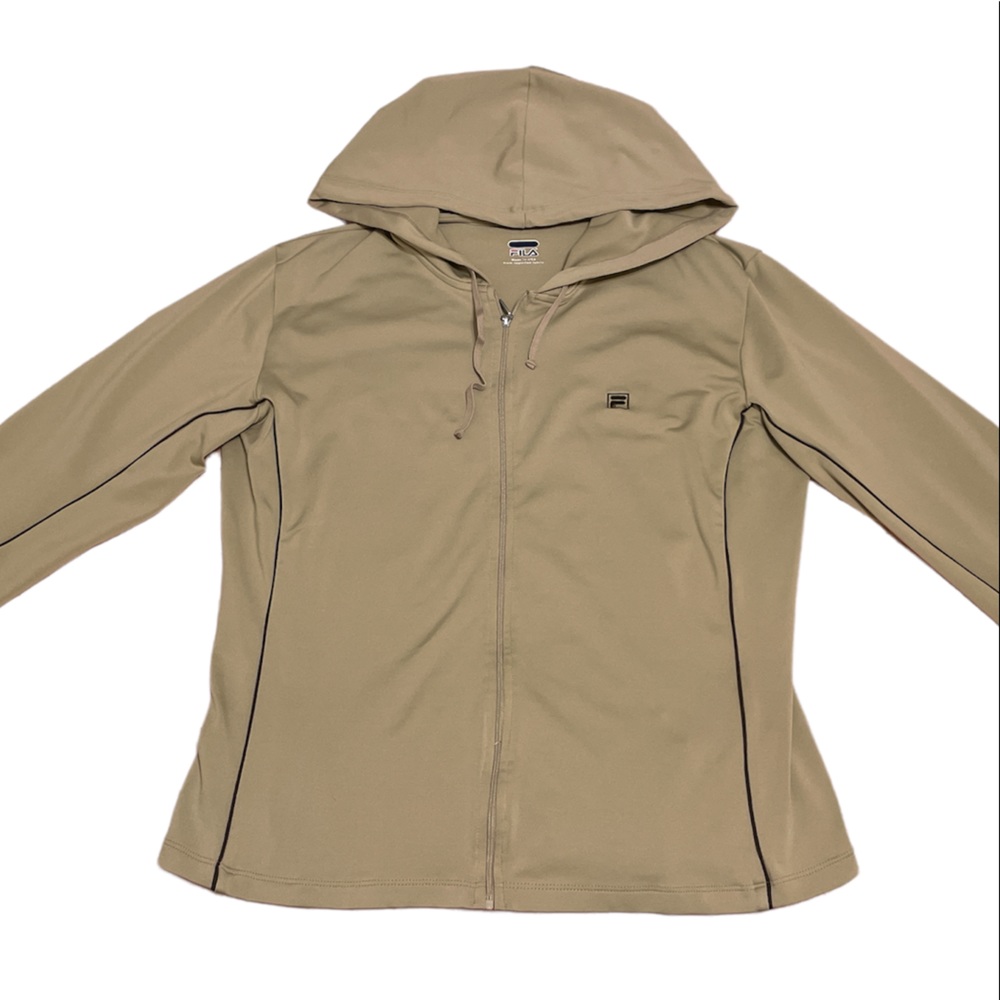 Fila Zip Up Long Sleeve Sweatshirt Hoodie w/Pockets